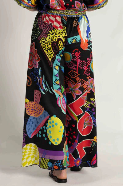 Axelle Wide Leg Pant - Jenny Black Ground