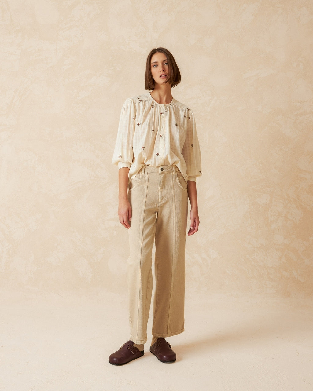 Embroidered Rose Blouse