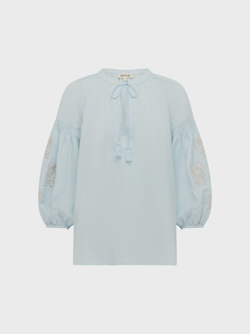 Malissa Embroidered Blouse - Sky