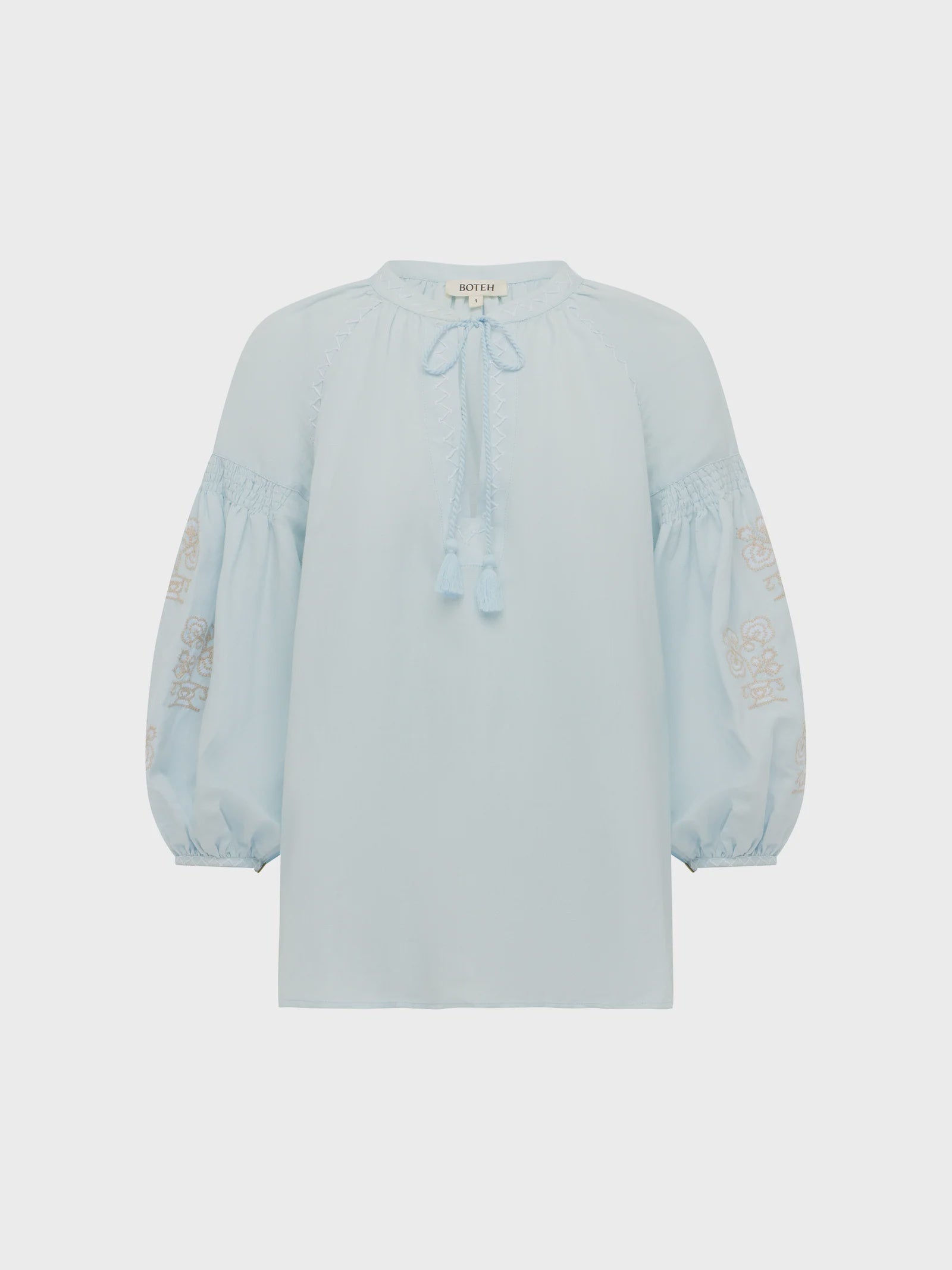 Malissa Embroidered Blouse - Sky