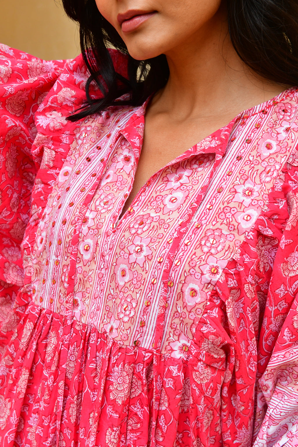 Camelia Shift Dress - Cherry