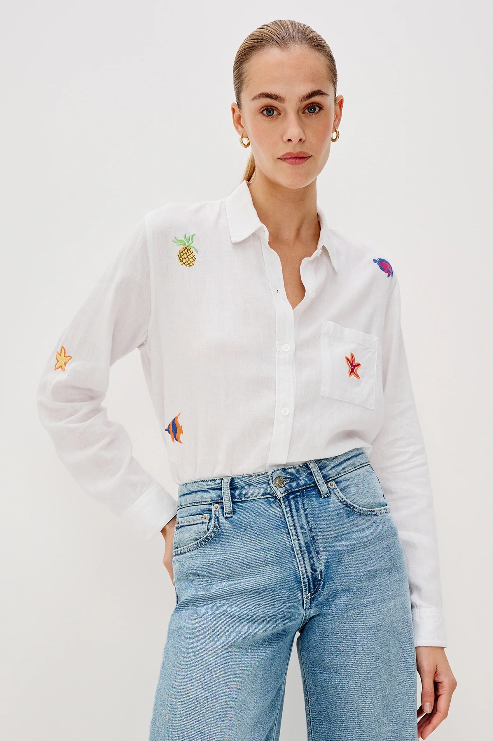 Charli Shirt - Island emb