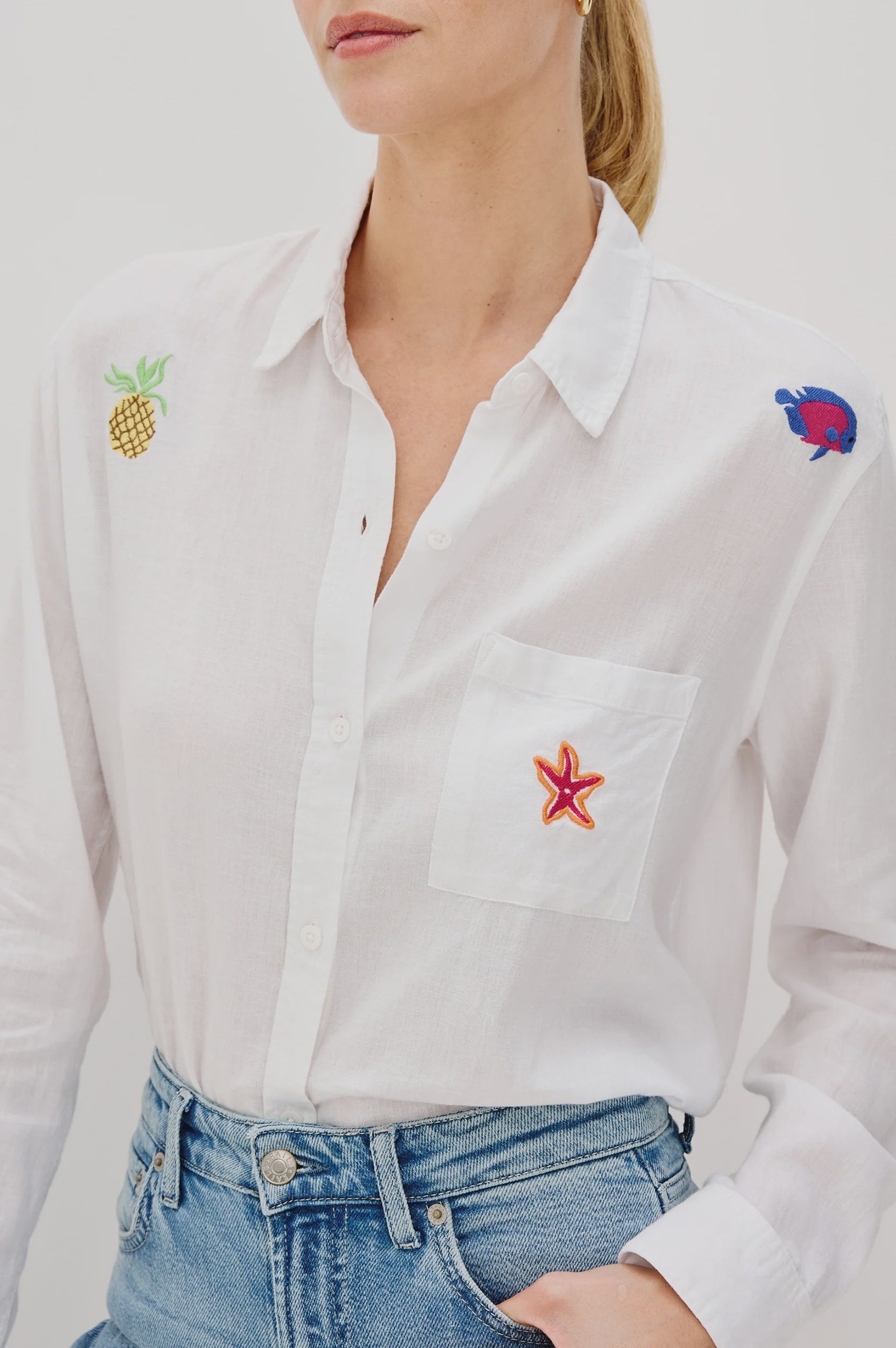 Charli Shirt - Island emb