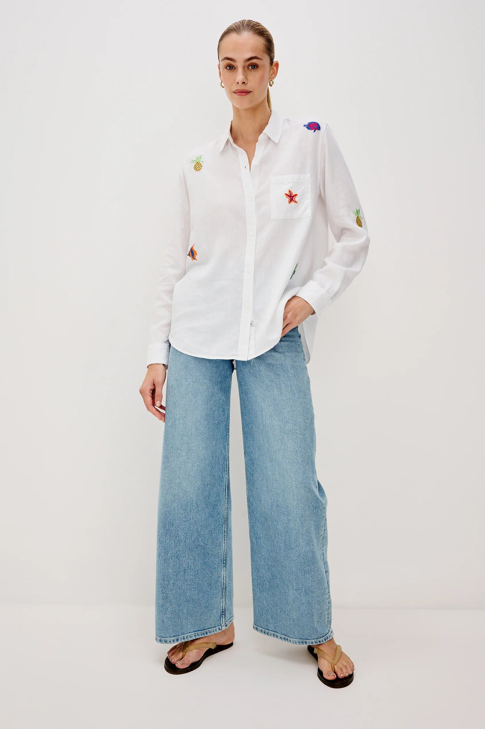 Charli Shirt - Island emb