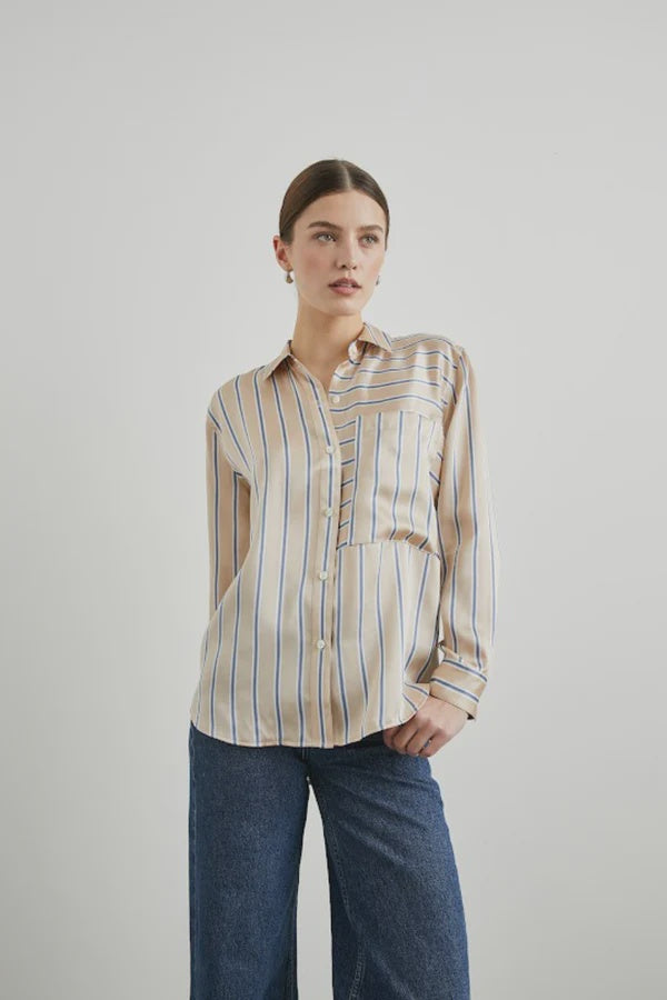 Spencer Button Down Sandstone Stripe