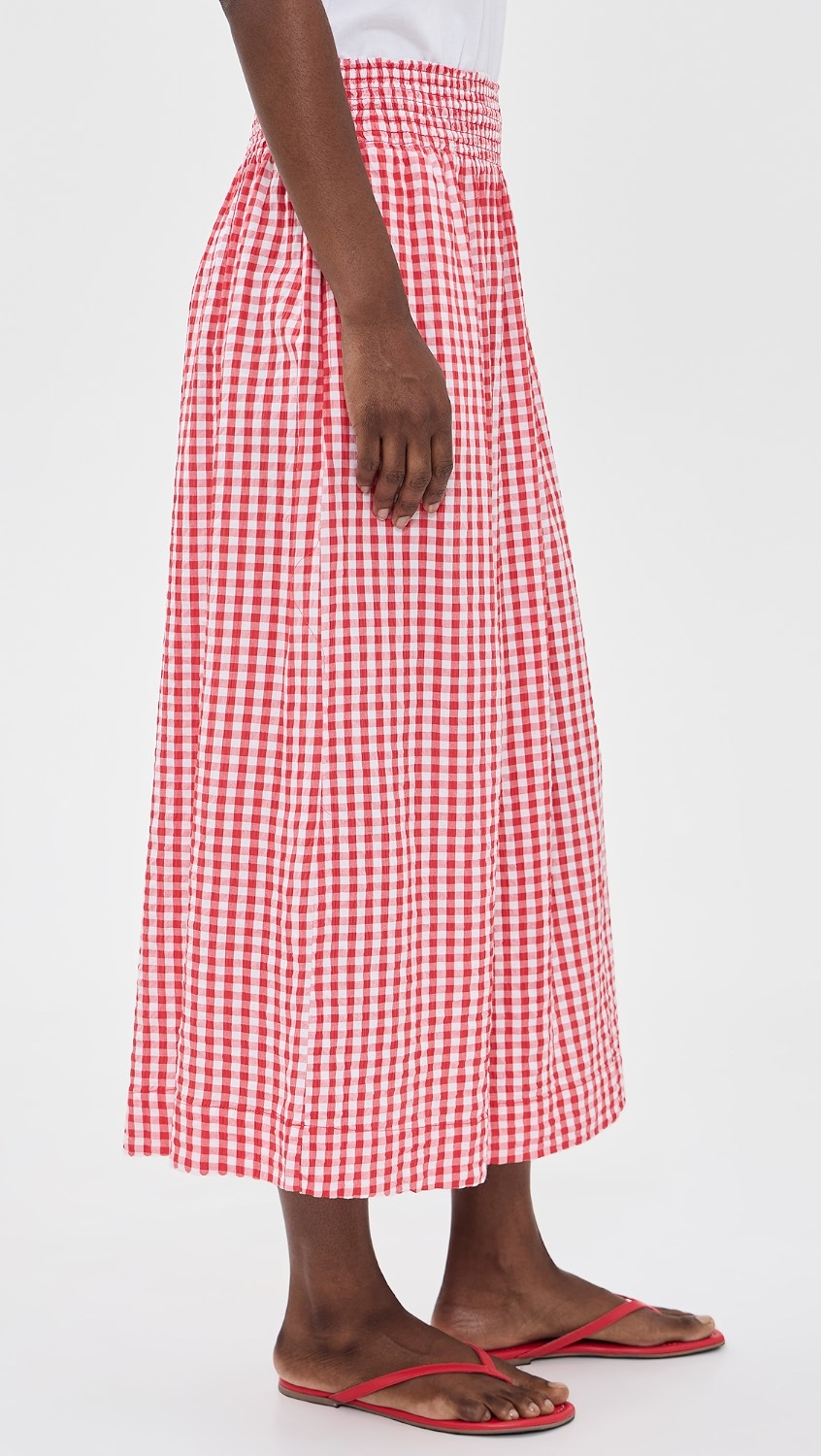 Gigi Gingam Midi Skirt