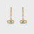 Turquoise Evil Eye Hoops