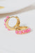 Hot Pink Opal Crystal Huggies