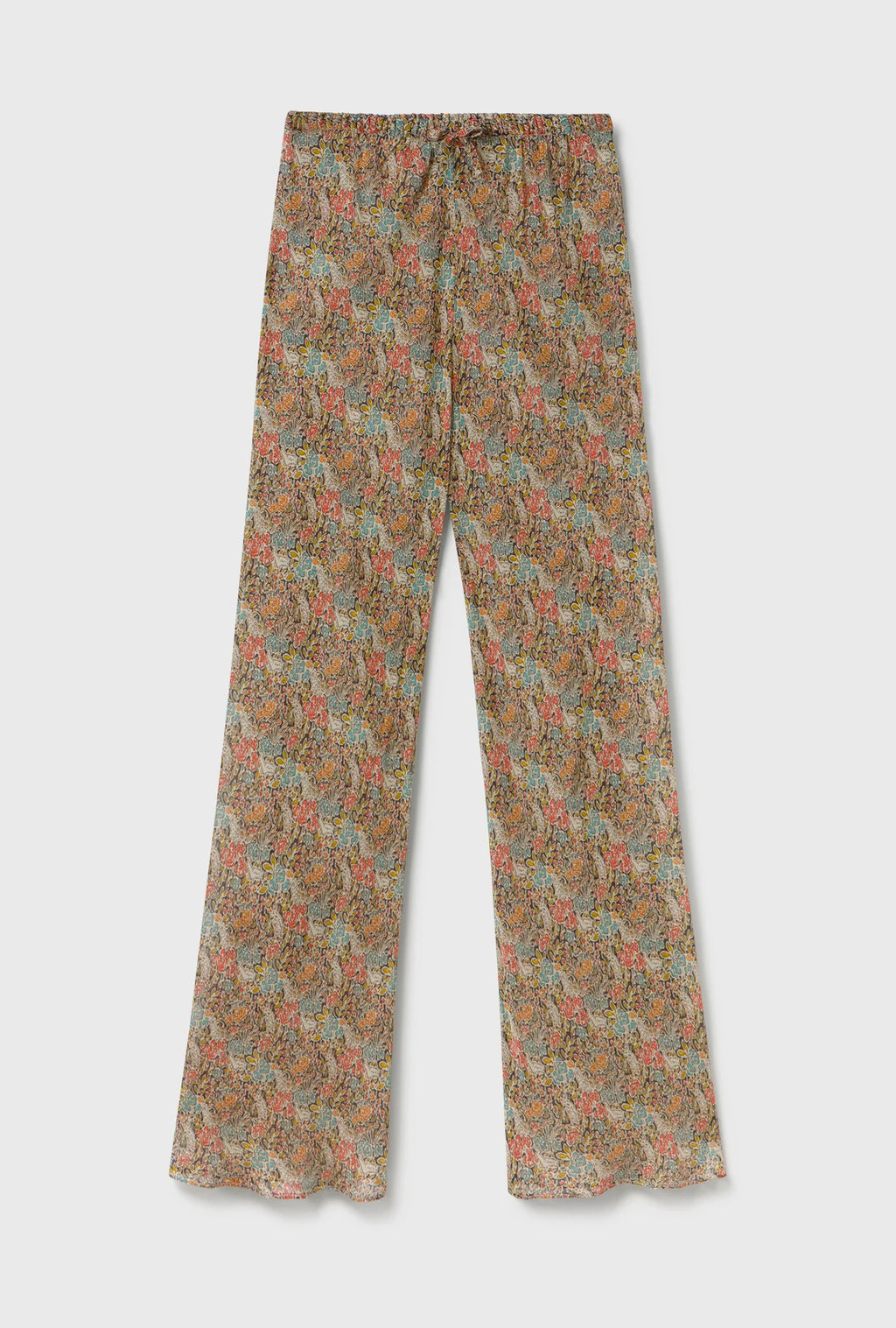 Chiffon Bias Cut Pants - Sugar Floral