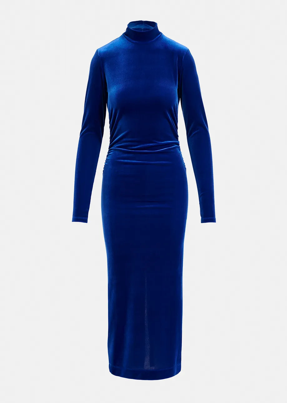 Erita Blue Velvet Dress