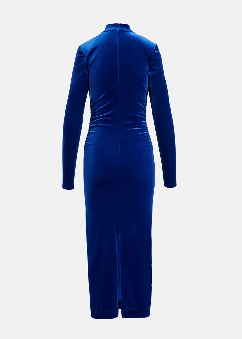Erita Blue Velvet Dress