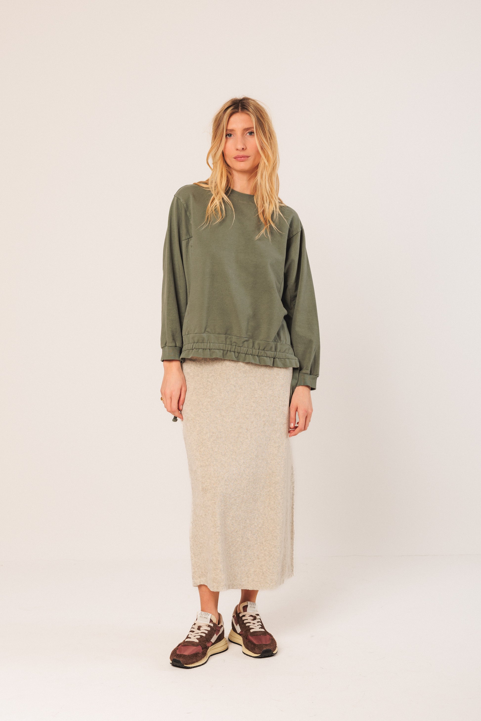 Lara Heather Grey Skirt