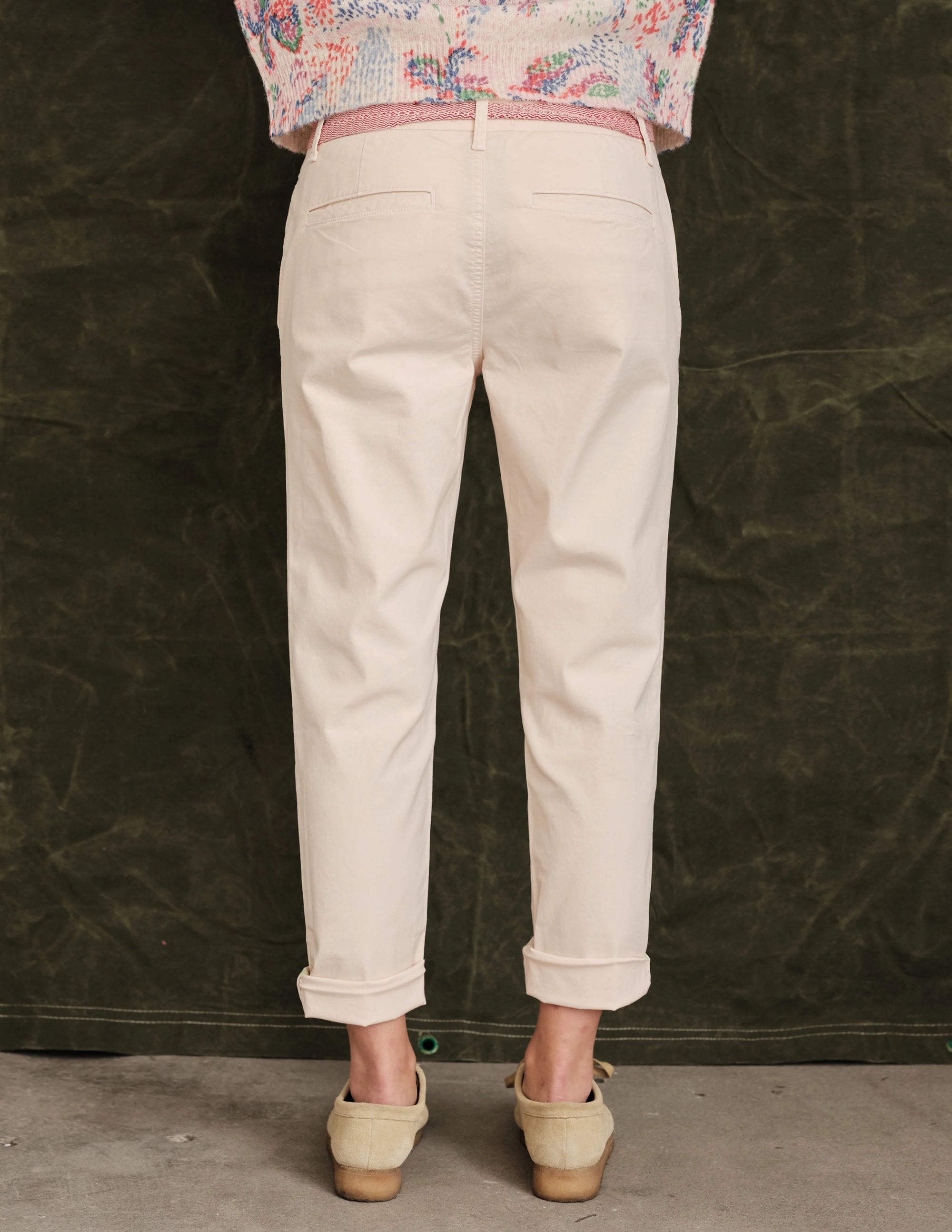 Roll Up Trouser with Trim