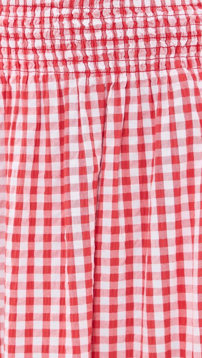 Gigi Gingam Midi Skirt