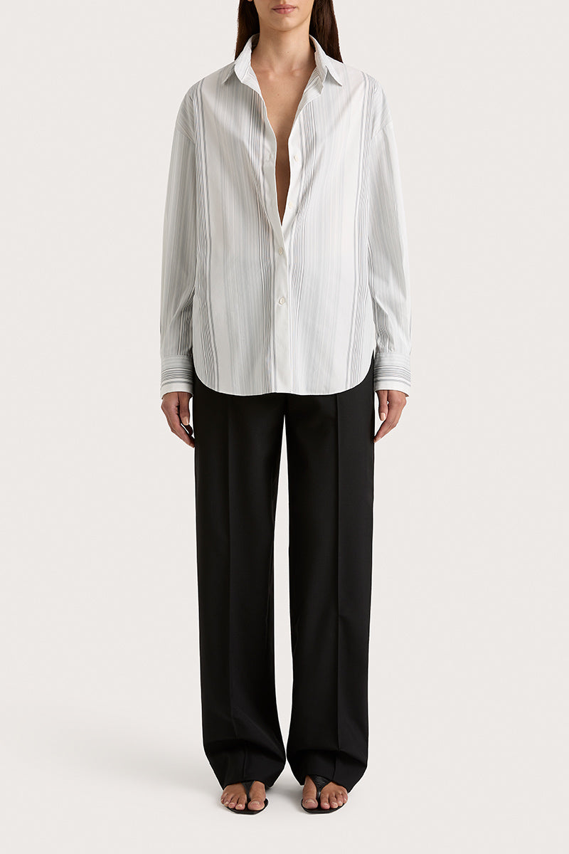 En Vau Shirt - Striped Soft Blue