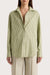 Freja Shirt Green Pinstripe