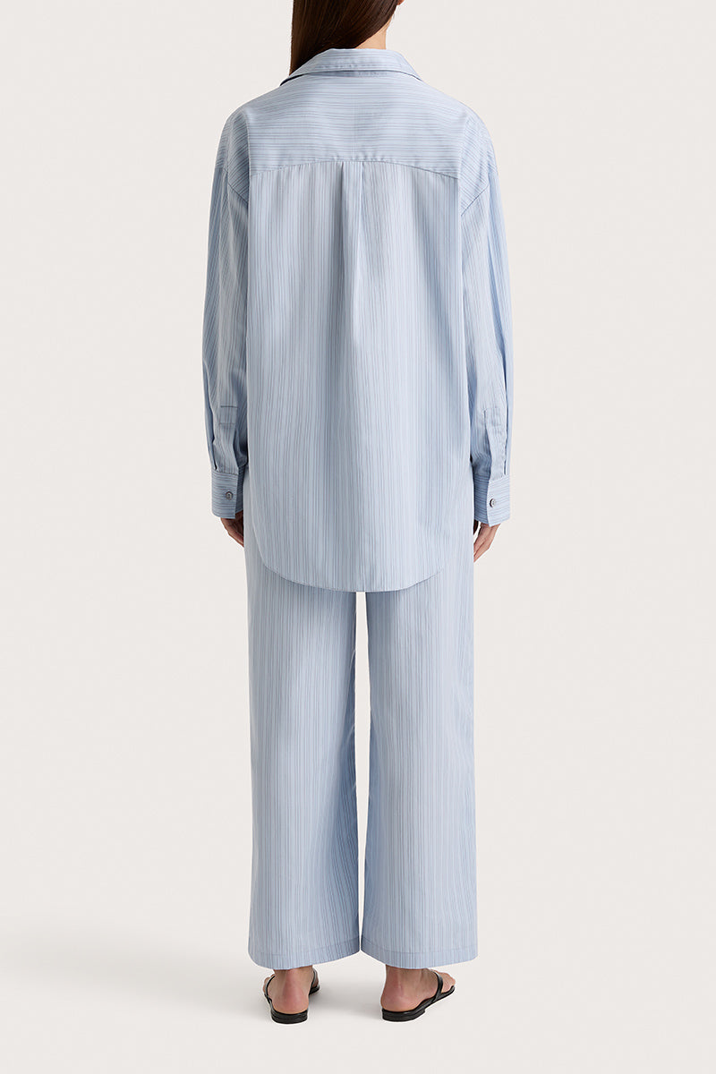 Freja Pant - Blue Pinstripe