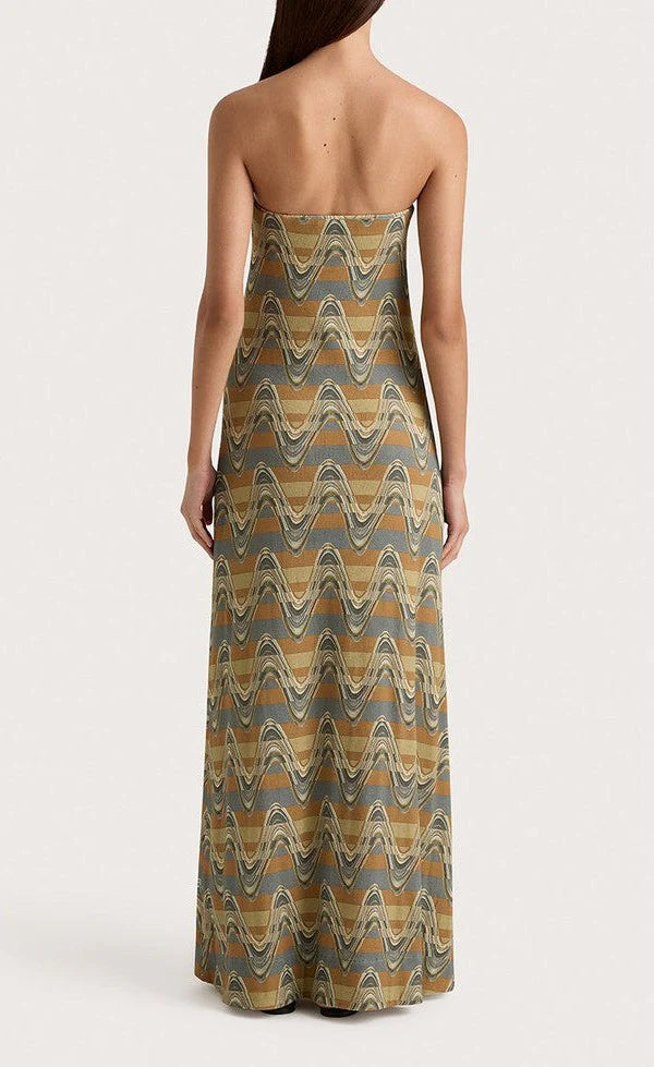 Elina Maxi Dress - Ripple Green