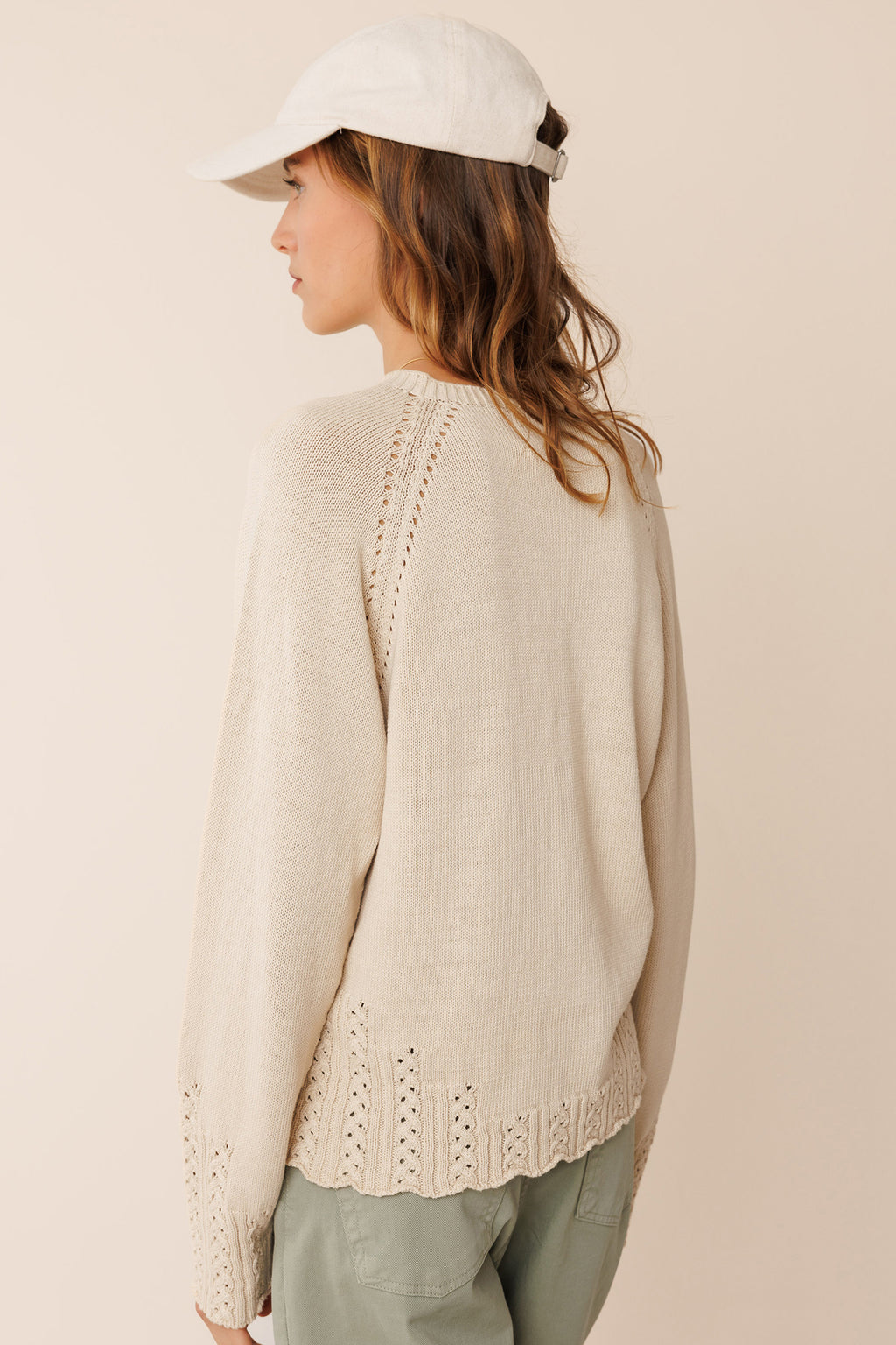 Shrunken Knit Cotton Sweater