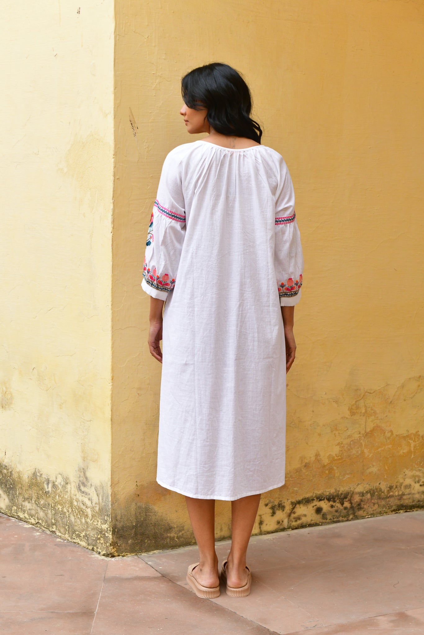 Hummingbird Embroidered Kaftan