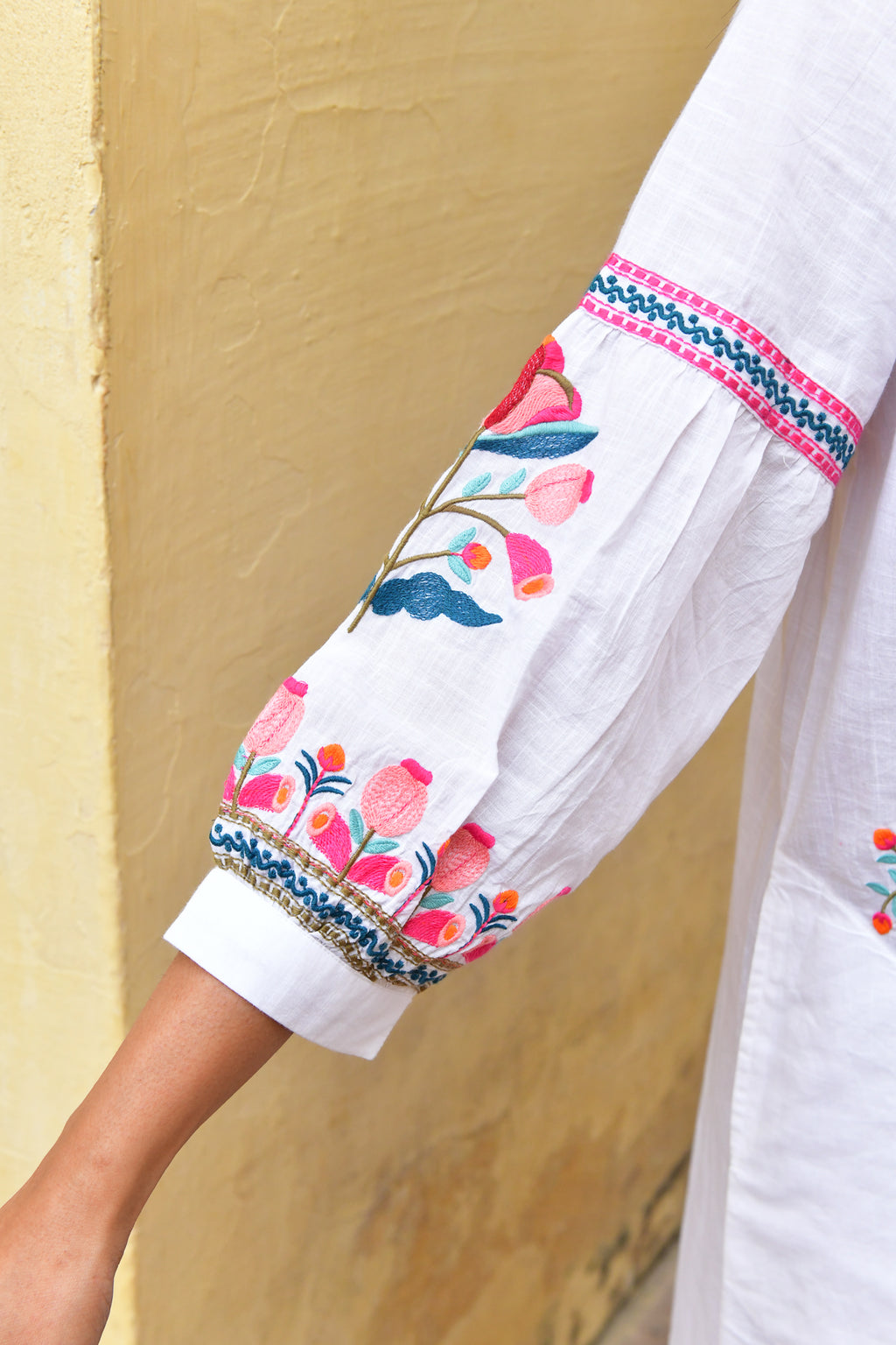 Hummingbird Embroidered Kaftan