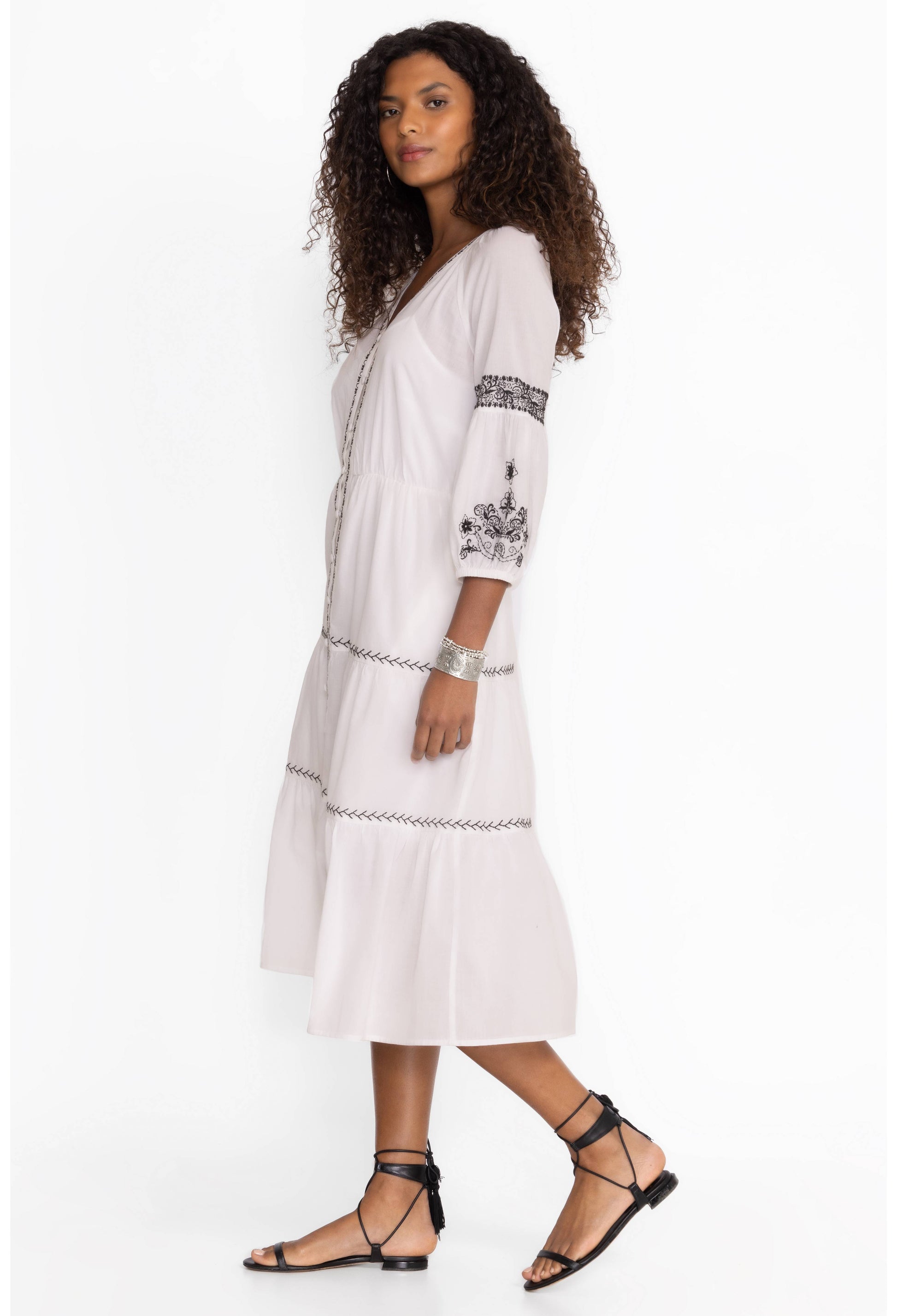Cam Tiered Midi Dress - Irenie