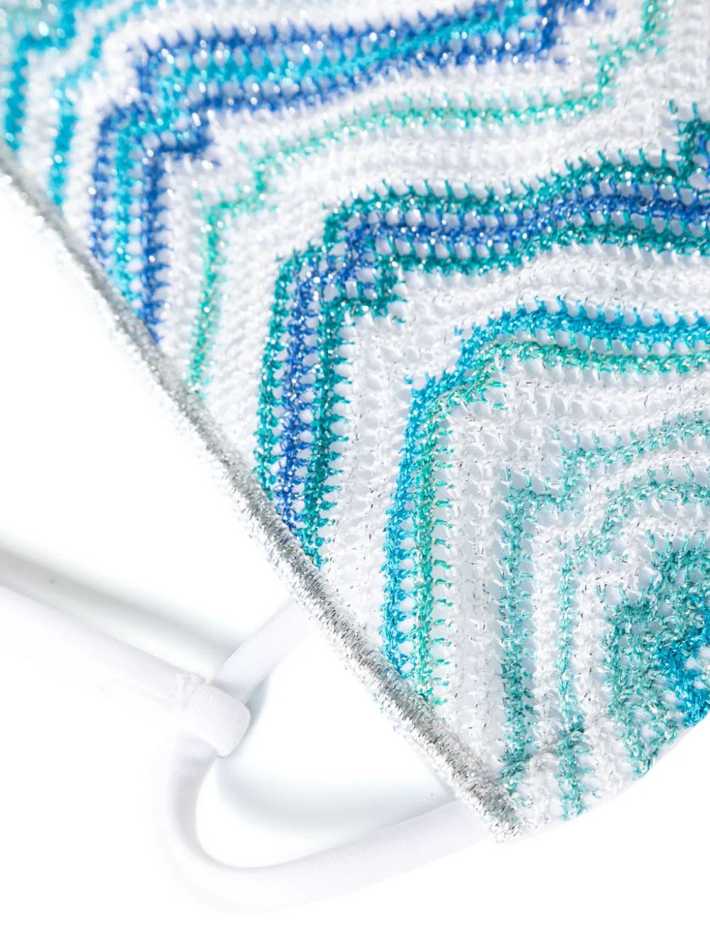 Bikini Triangle Halter Blue Chevron