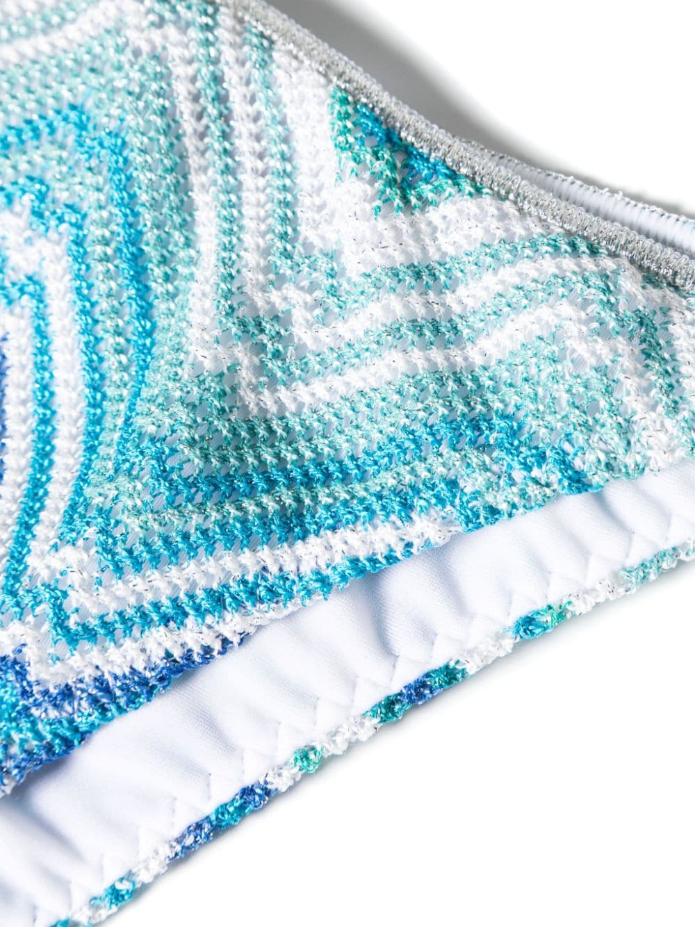 Bikini Triangle Halter Blue Chevron