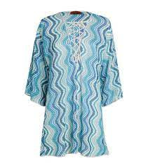 Short Coverup Blue Chevron