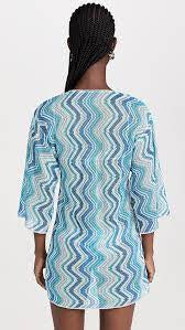 Short Coverup Blue Chevron