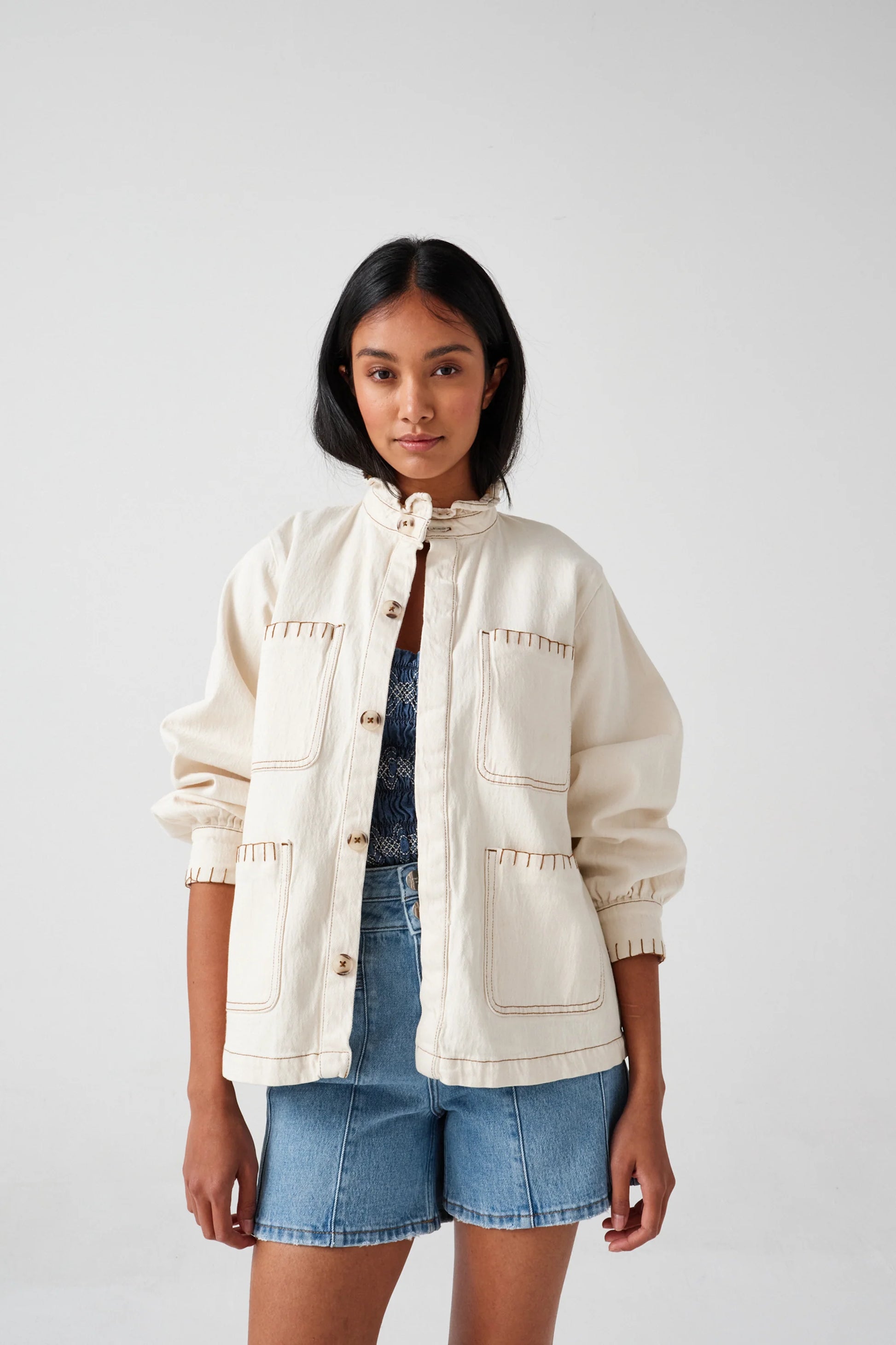 Pablo Jacket - Ecru Denim