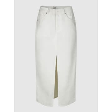 Lynn Denim Skirt - Snow White