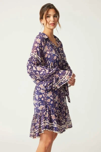 Leonie Navy Dress