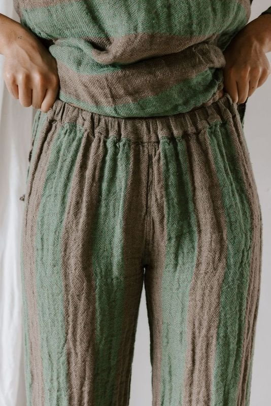 Bettina Pant - Earth Cactus Stripe