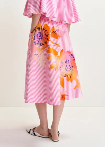 Hemini Foil Print Skirt