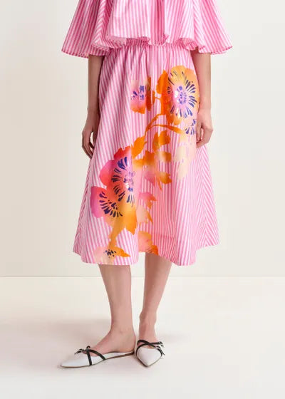 Hemini Foil Print Skirt