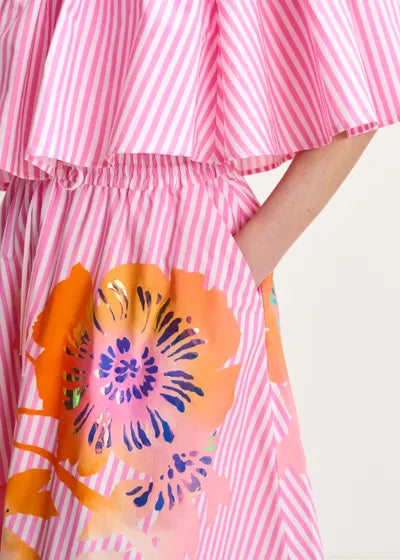 Hemini Foil Print Skirt