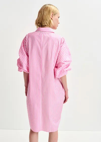Hoses Foil Print Shirt Dress