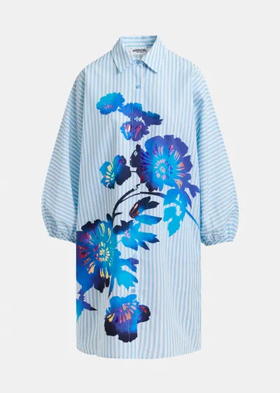 Hoses Foil Print Shirt Dress