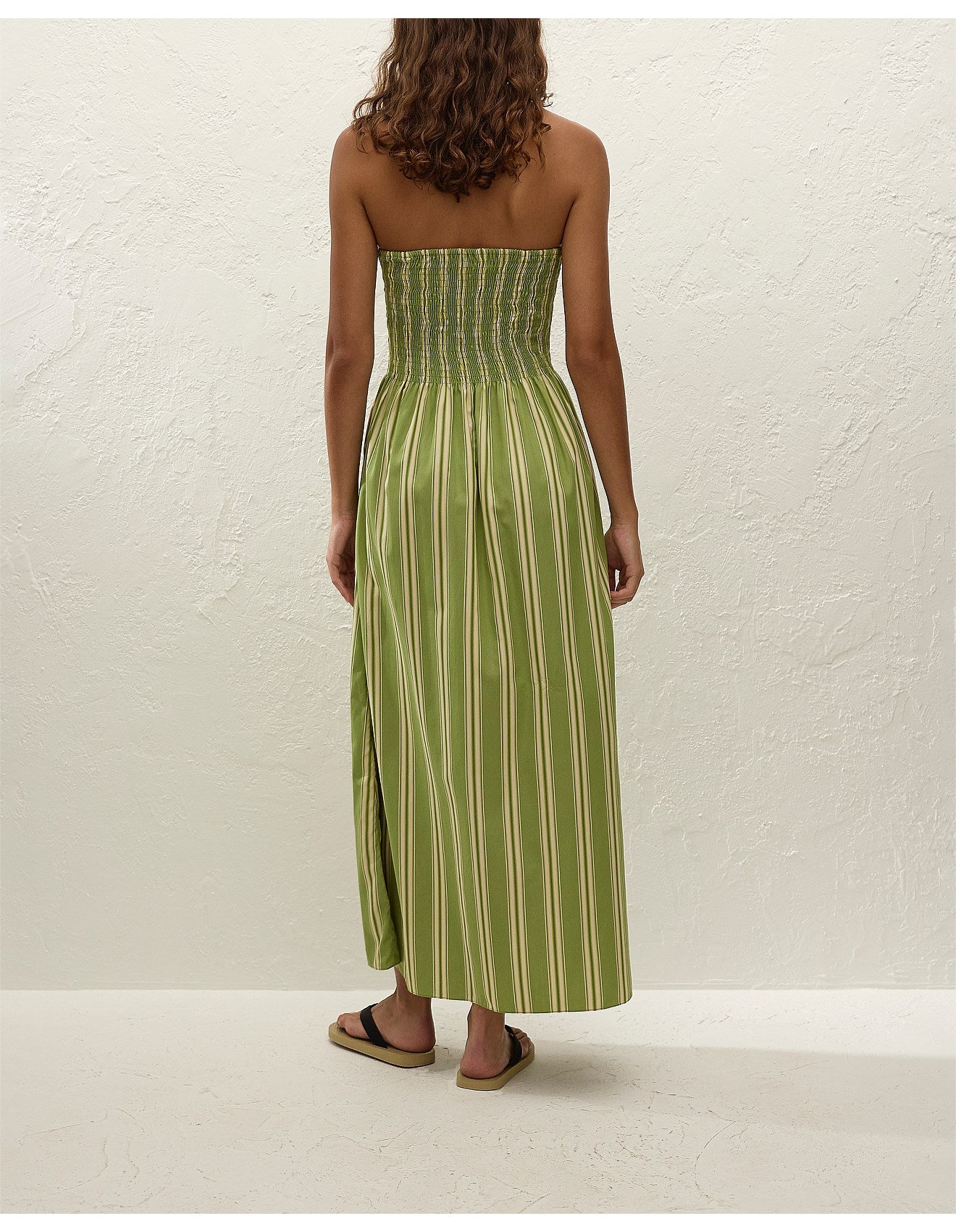 Jamie Midi Dress - Ombré Stripe Juniper