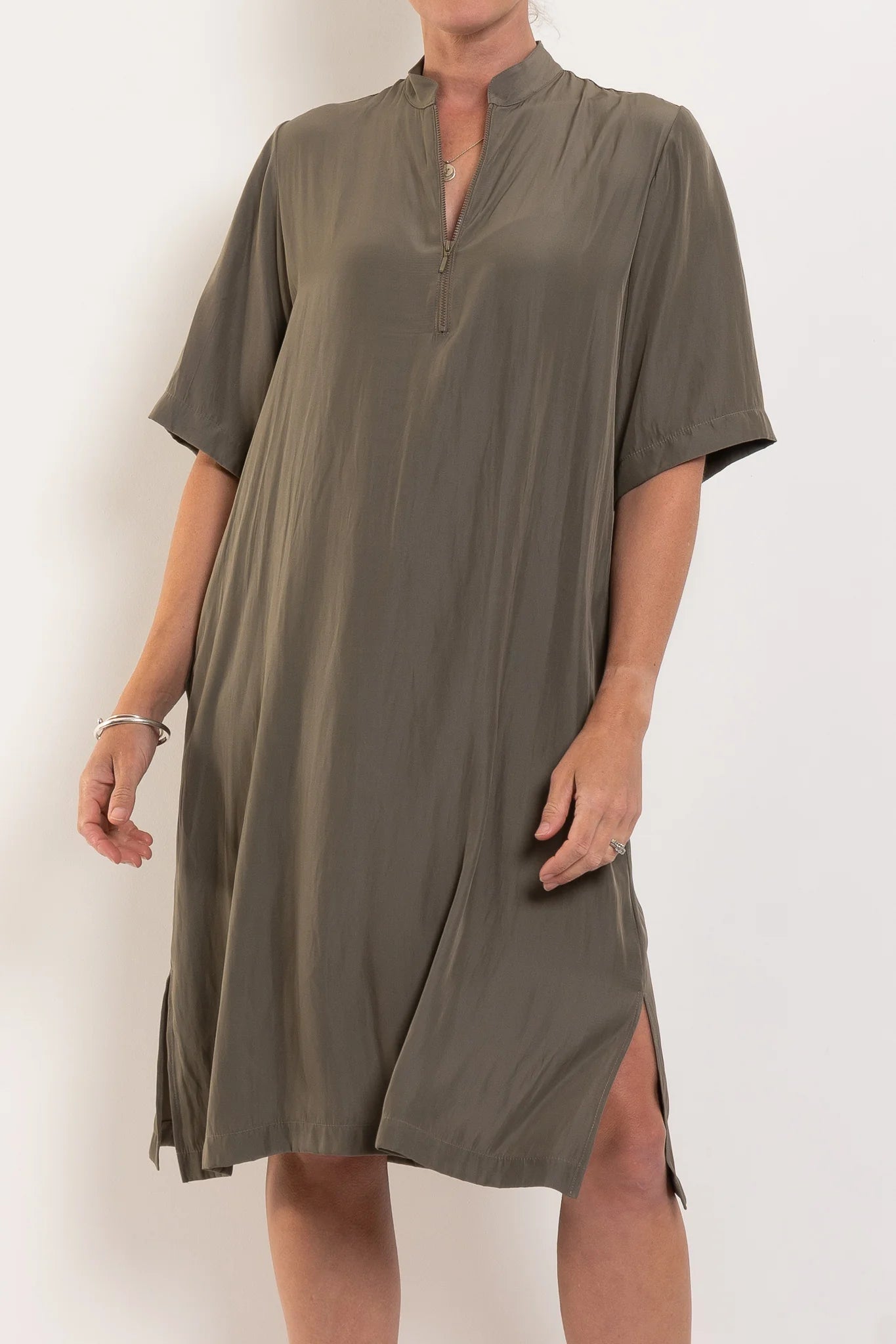 Zip Plaza Dress - Fossil