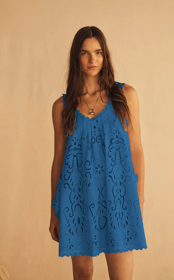 Fiordaliso Lace Swing Mini Dress