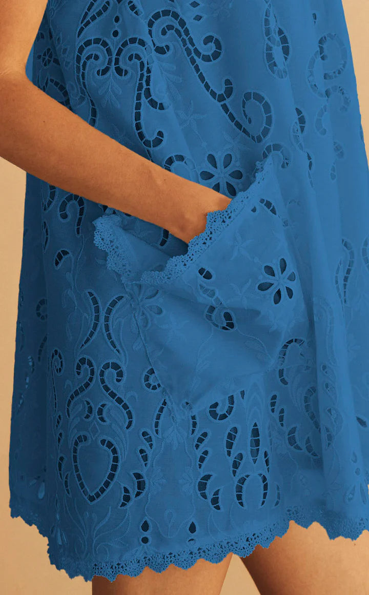 Fiordaliso Lace Swing Mini Dress