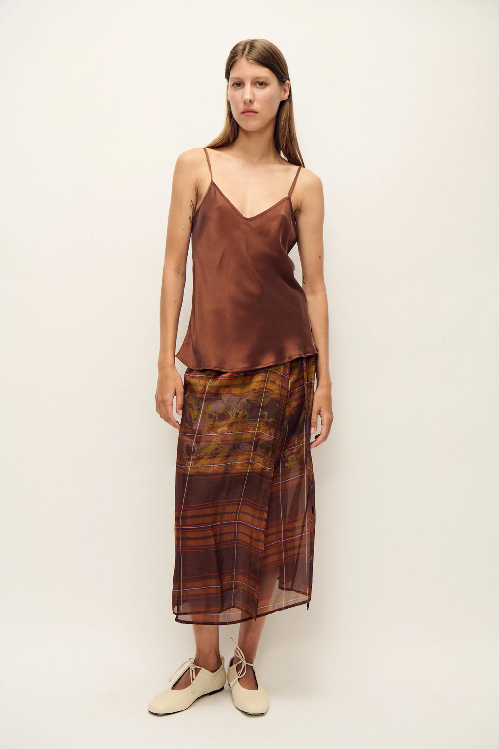 Chiffon Wrap Skirt - Sunflower Floral