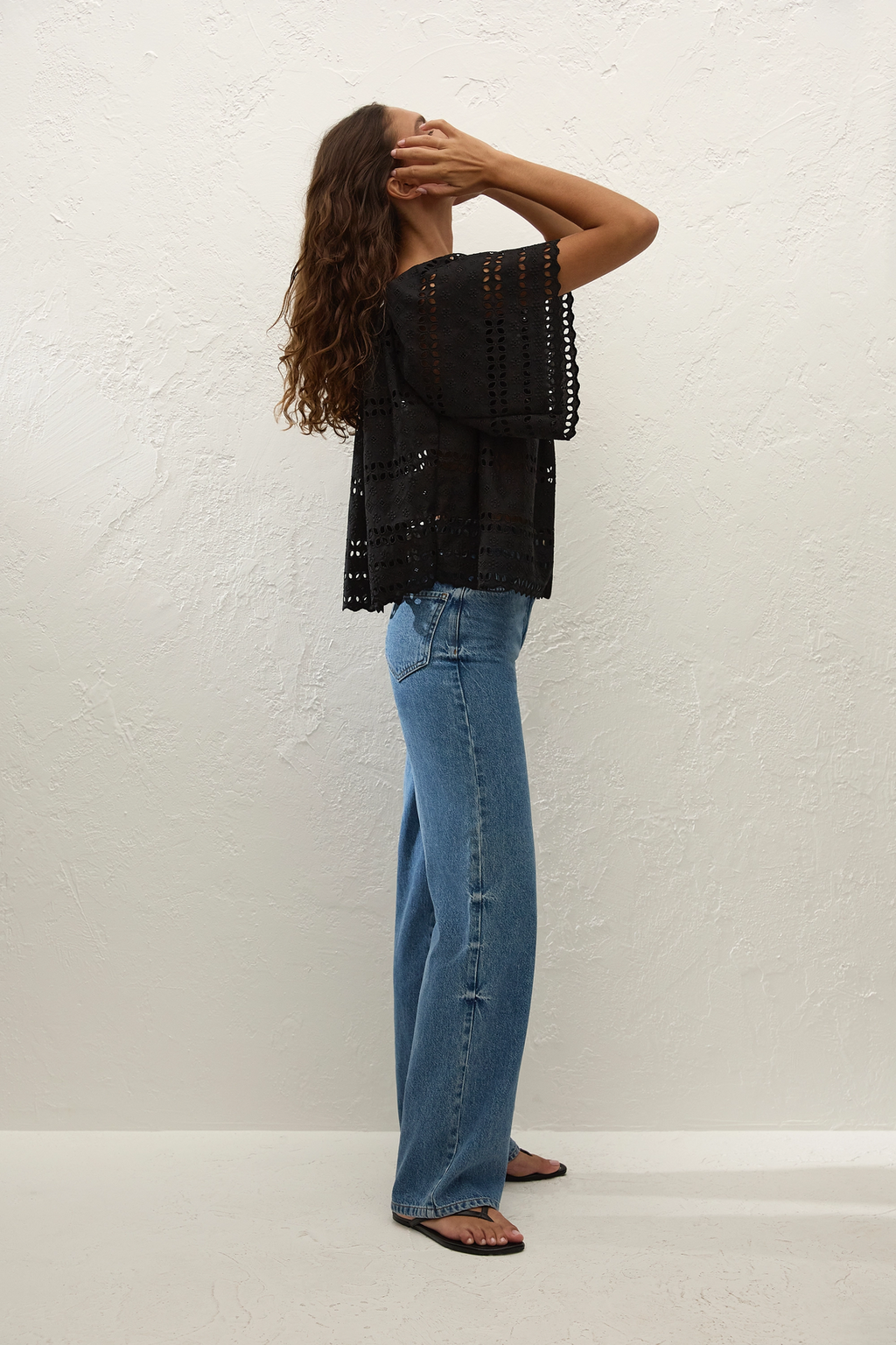 Mitla Top - Black Broderie