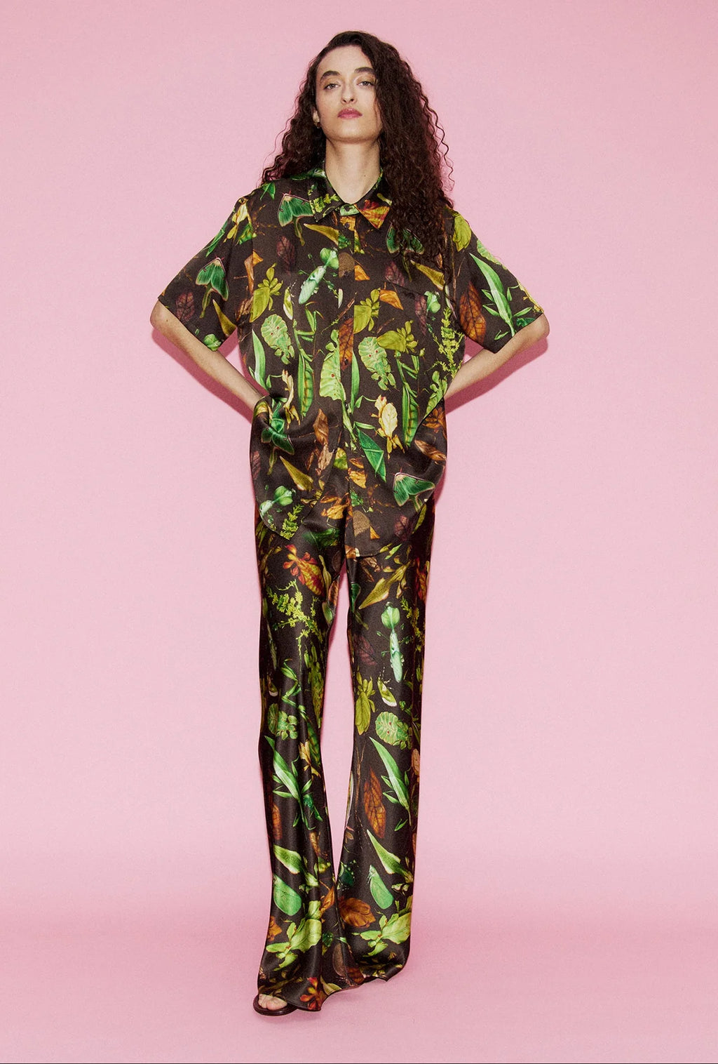 Bias Cut Pants - Bug Camo