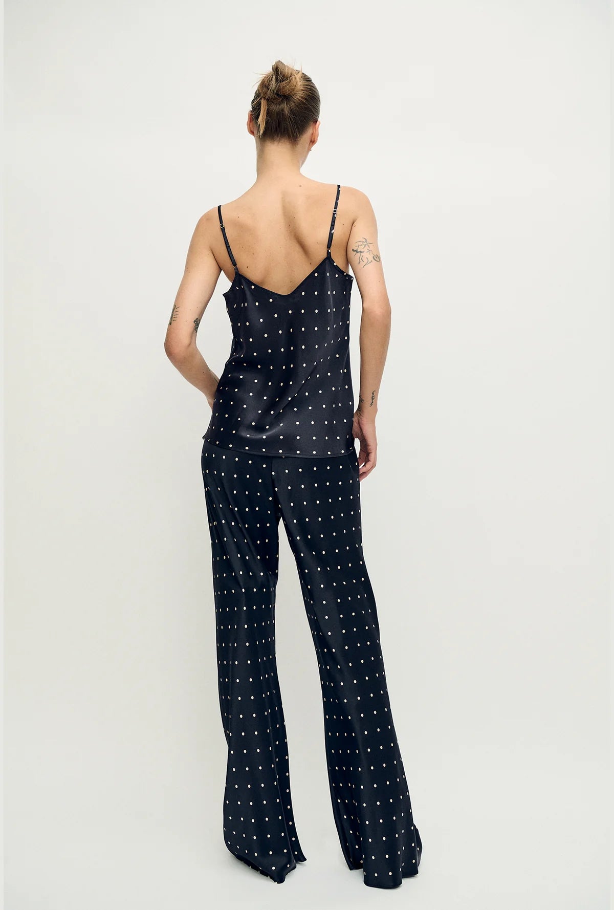 Bias Cut Pants - Small Polka Dots