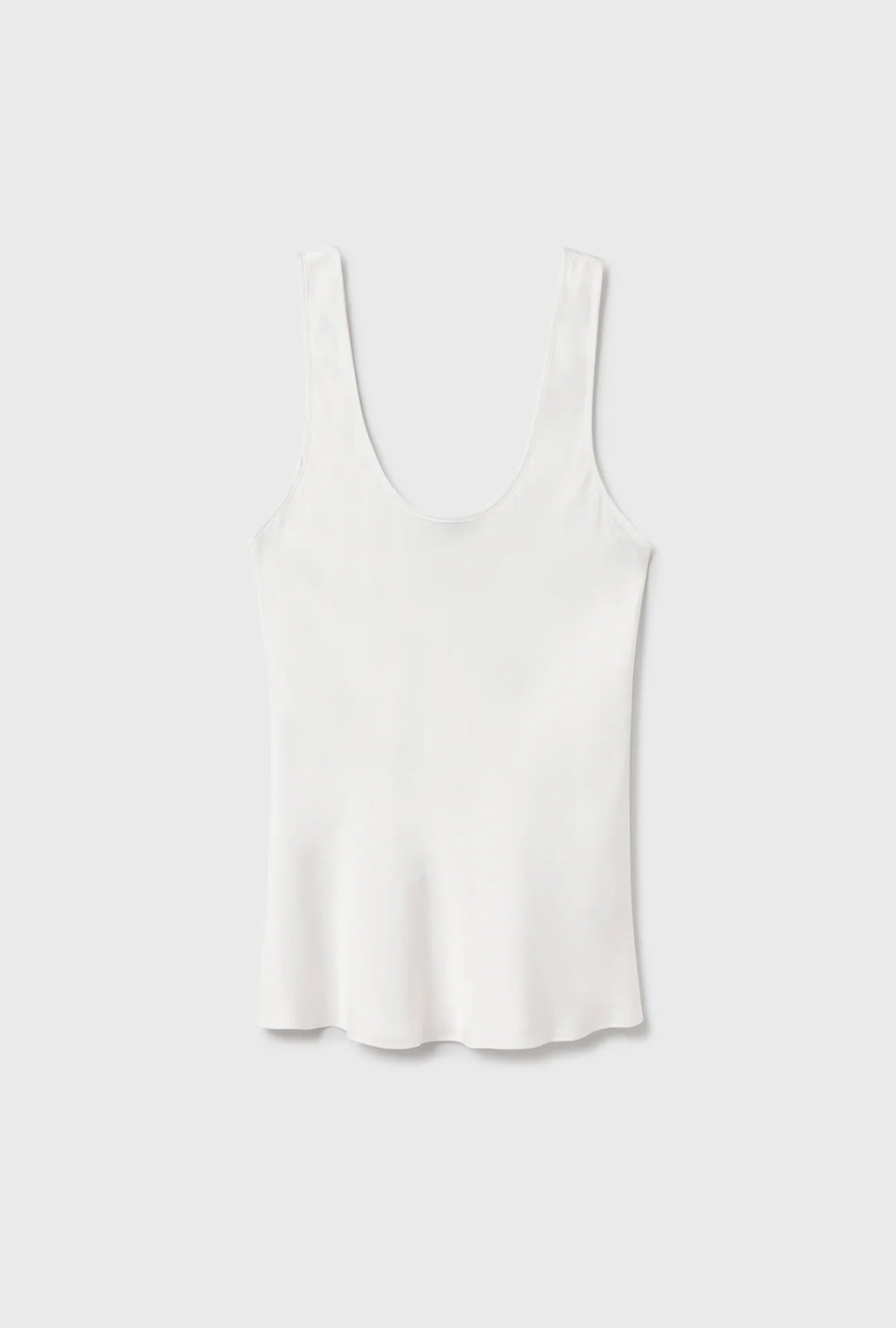 Scoop Neck Tank - White