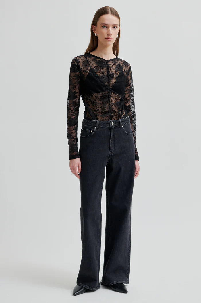 Social Lace Long Sleeve Tee