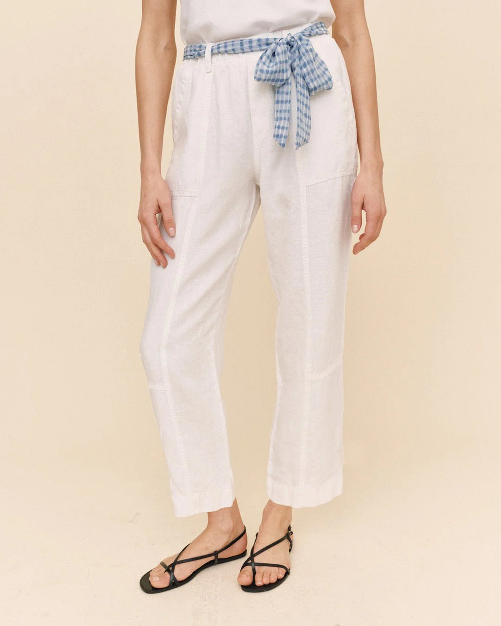 Seam Pant with Printed Sash